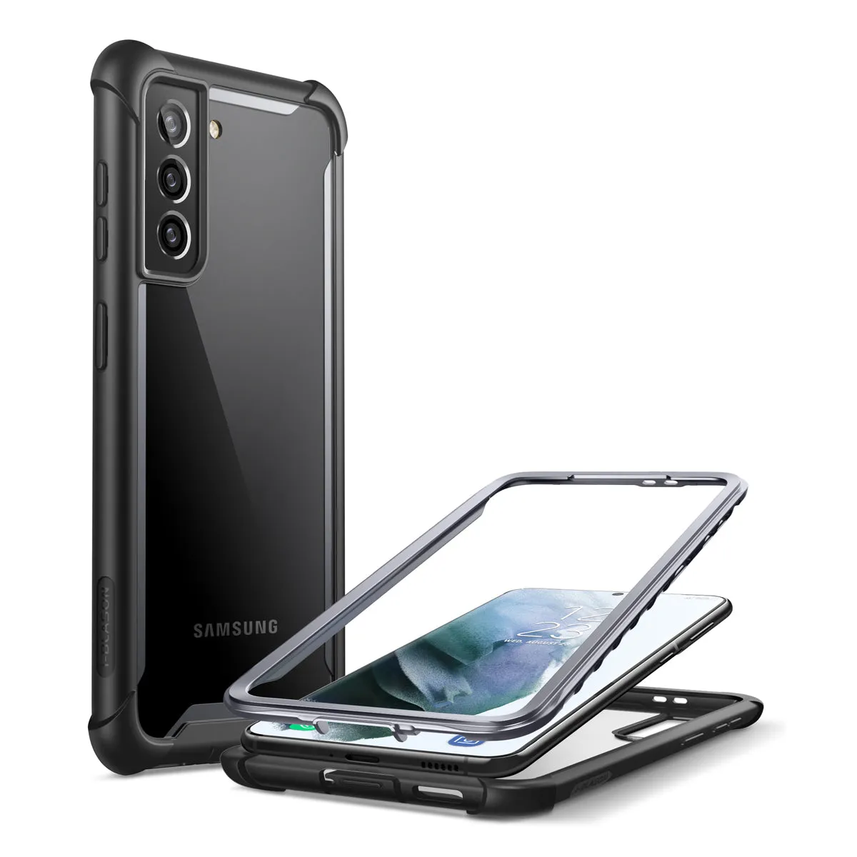 Galaxy S21 Plus Ares Clear Rugged Case - Black