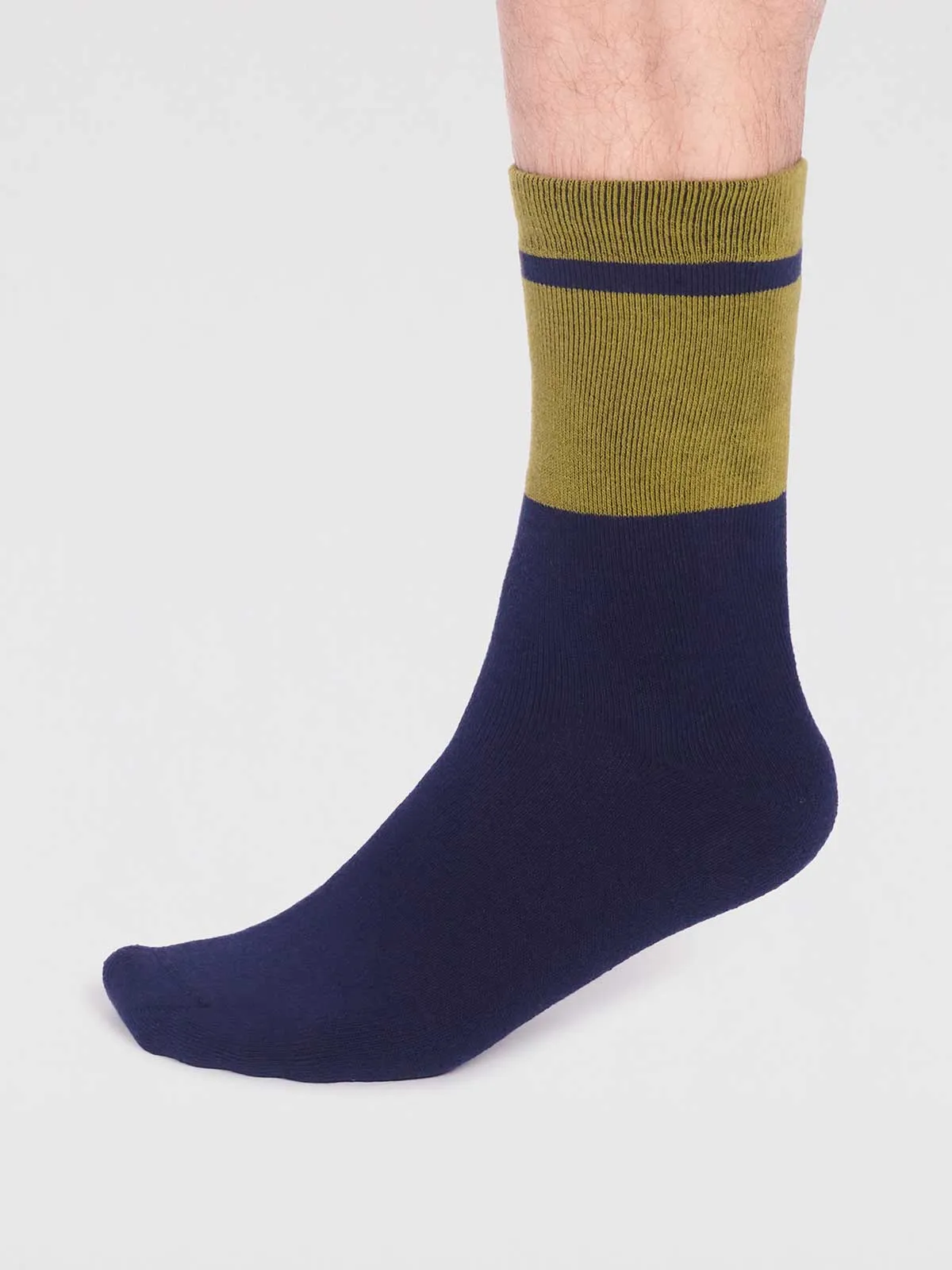 Gordon Organic Cotton Plain Walker Socks - Lichen Green