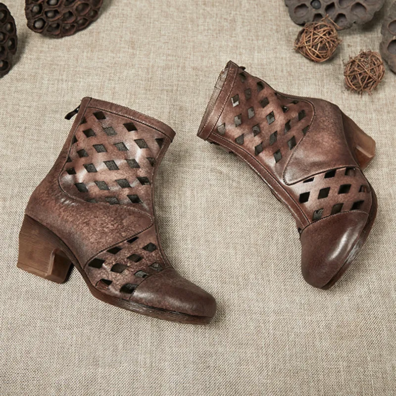 Handmade Vintage Roman Fashion Chunky Boots