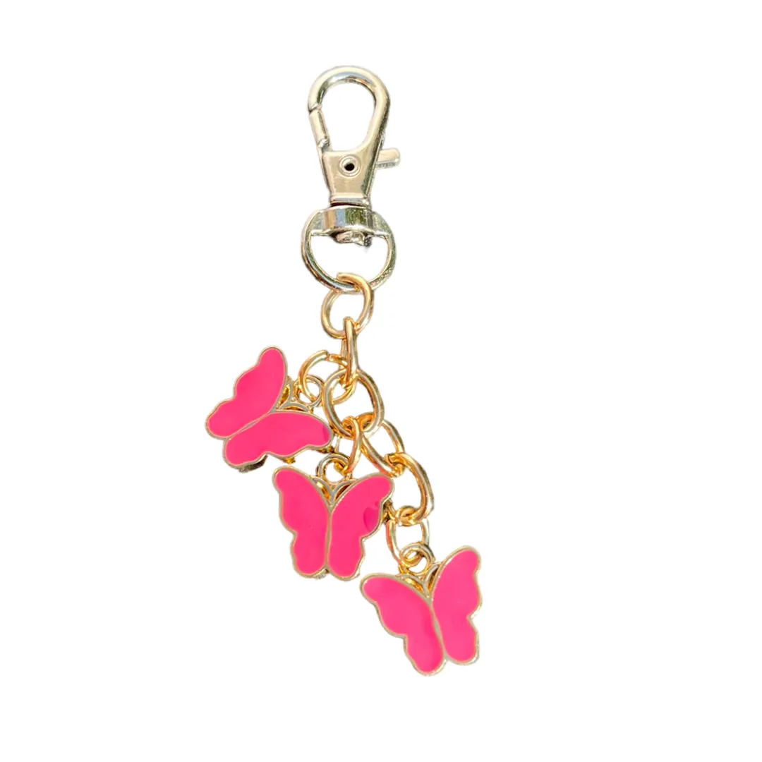 Hot Pink Butterfly Charm