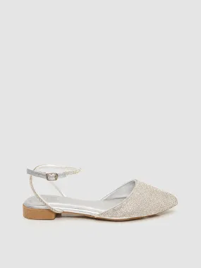 Jewelled Pointed Toe Flat