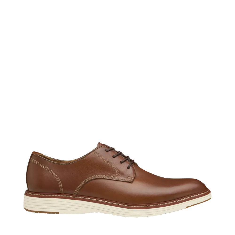 Johnston & Murphy Men's Upton Plain Toe Leather Lace Oxford in Tan