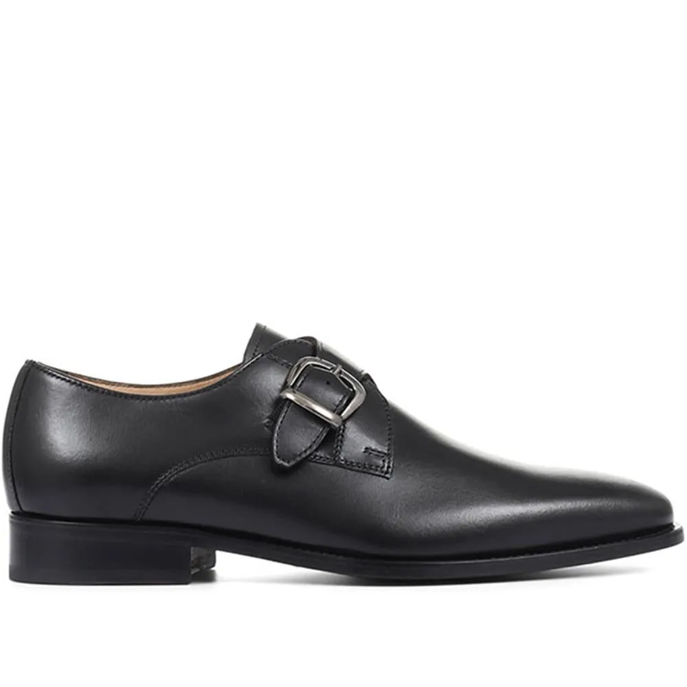 Justin Leather Single Strap Monk Shoes - JUSTIN / 318 901