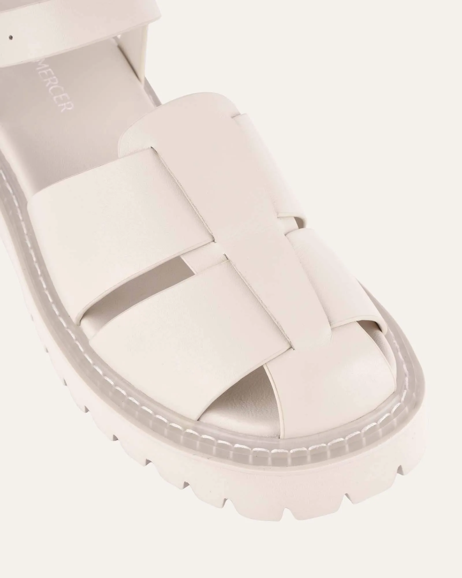 KENDO CASUAL FLATS OFF WHITE LEATHER