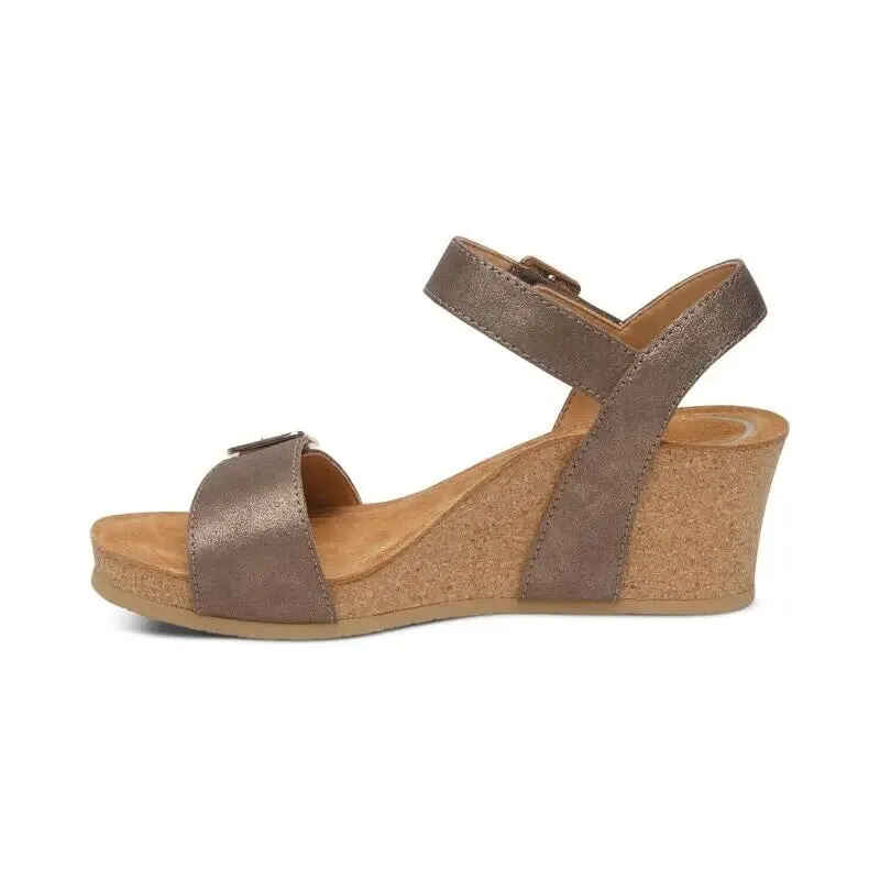 Lexa Quarter Strap Wedge - Bronze