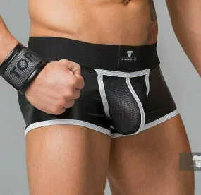 MASKULO Boxer Trunks Backless Youngero Neon White TR050-80 5