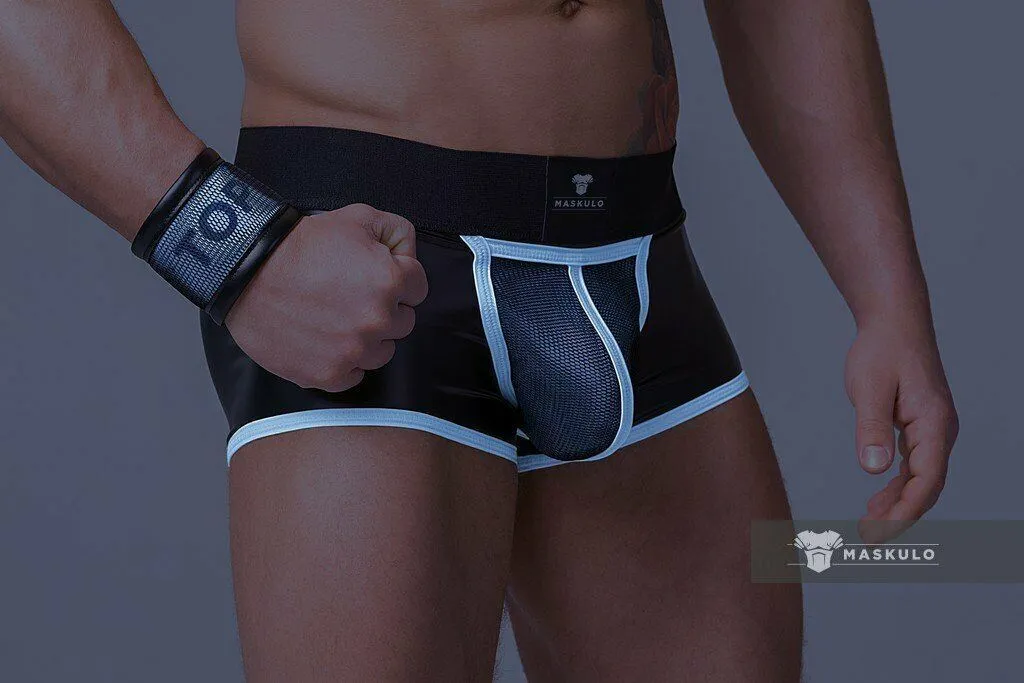 MASKULO Boxer Trunks Backless Youngero Neon White TR050-80 5