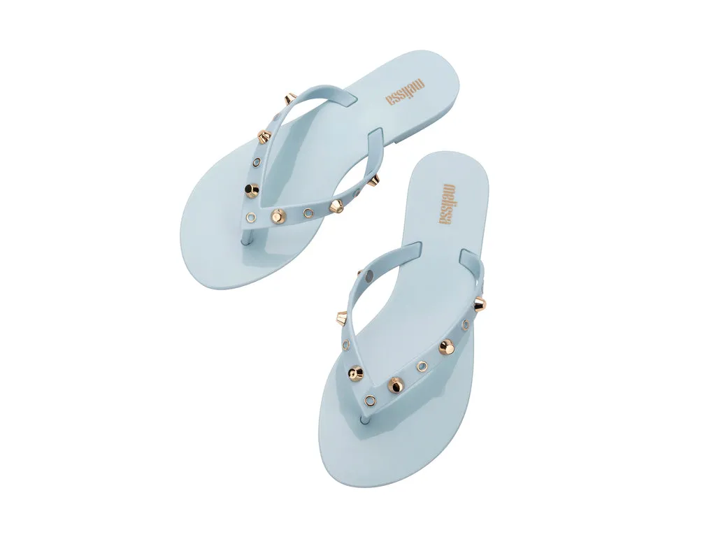 Melissa Harmonic II AD Studded Blue Flat Flip Flops For Women