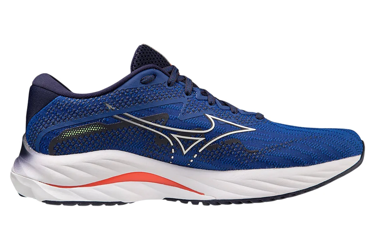 Mizuno Wave Rider 27 D Surf the web/White/Neon flame Mens