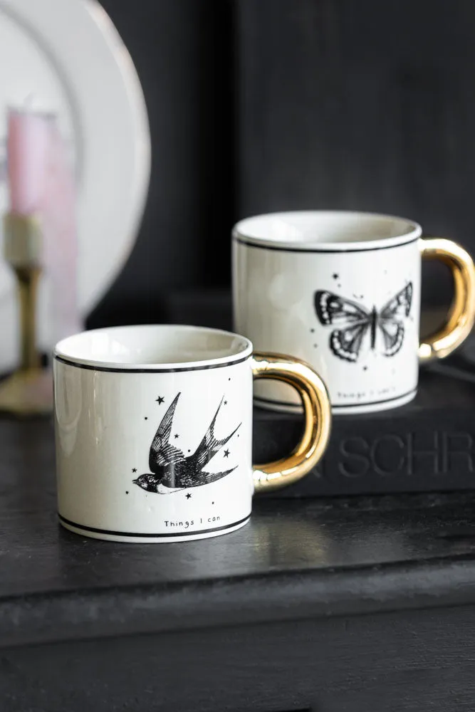 Monochrome Set of 2 Tattoo Mugs