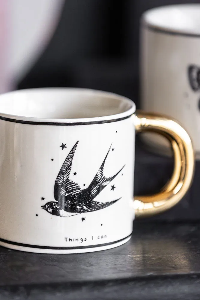 Monochrome Set of 2 Tattoo Mugs