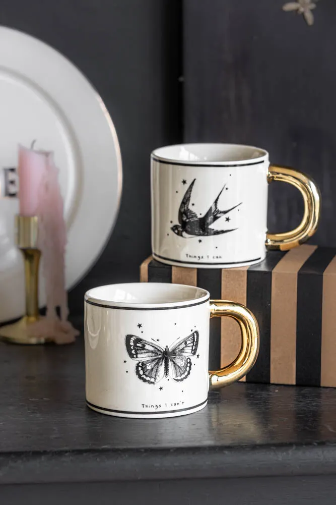 Monochrome Set of 2 Tattoo Mugs