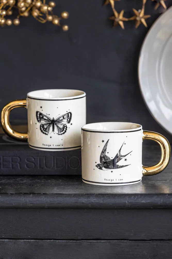 Monochrome Set of 2 Tattoo Mugs