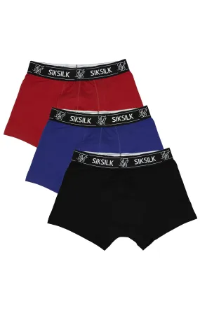 Multi 3Pk Boxer - Black, Navy, Burgundy