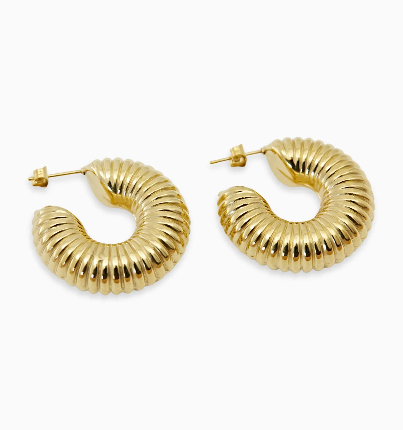 Naomi Chunky Textured Hoops