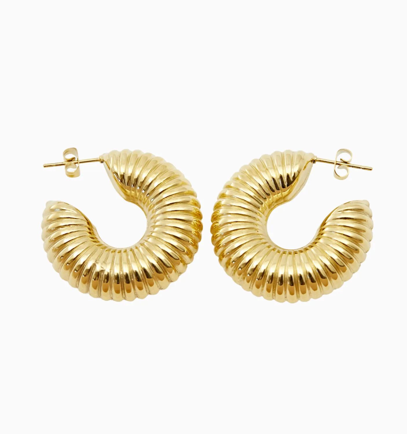 Naomi Chunky Textured Hoops