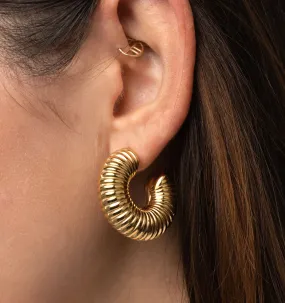 Naomi Chunky Textured Hoops