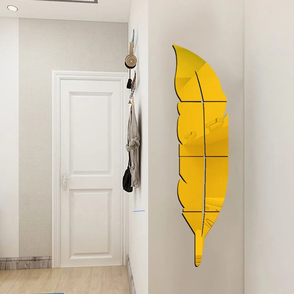 Plume 3D Mirror Wall Sticker