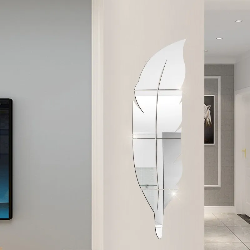 Plume 3D Mirror Wall Sticker