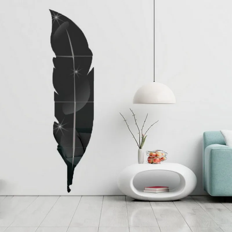 Plume 3D Mirror Wall Sticker