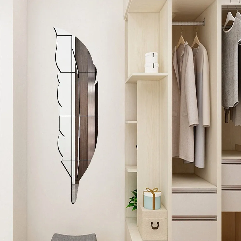 Plume 3D Mirror Wall Sticker