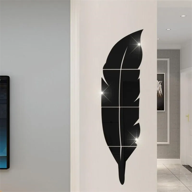 Plume 3D Mirror Wall Sticker