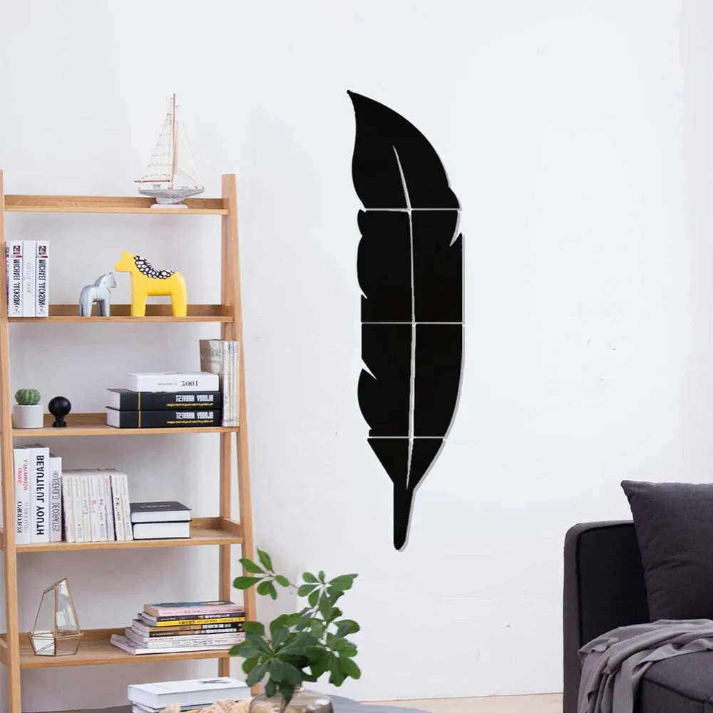 Plume 3D Mirror Wall Sticker