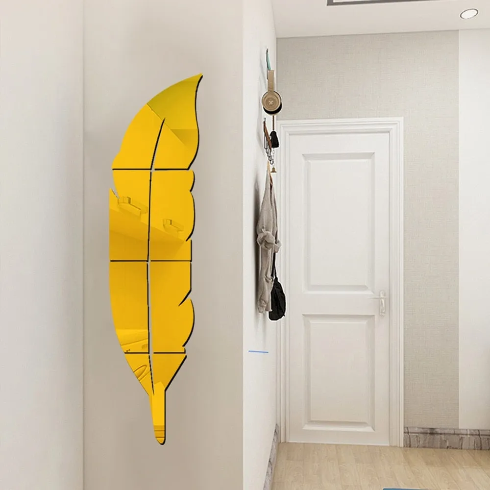 Plume 3D Mirror Wall Sticker