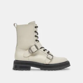 RONSON BOOTS OFF WHITE LEATHER