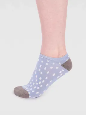 Serena Bamboo Spot Trainer Sock - Foam Blue