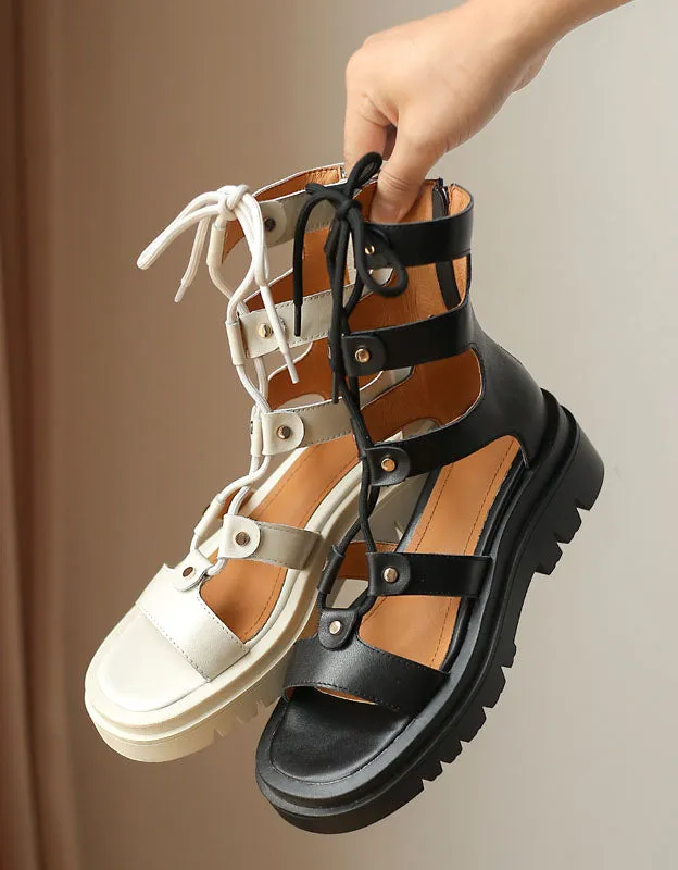 Summer Lace-up Roman Style Vintage Sandals