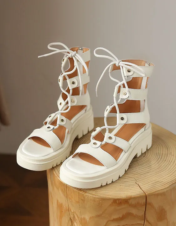 Summer Lace-up Roman Style Vintage Sandals