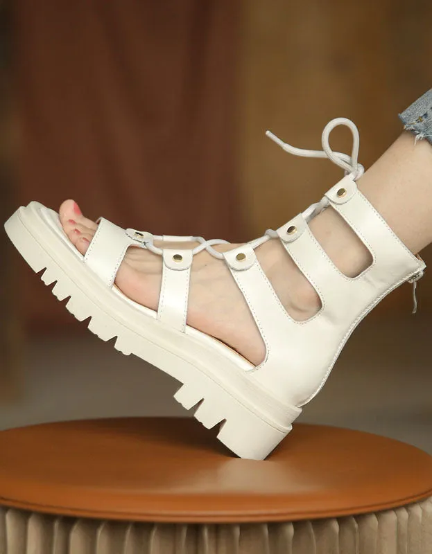 Summer Lace-up Roman Style Vintage Sandals