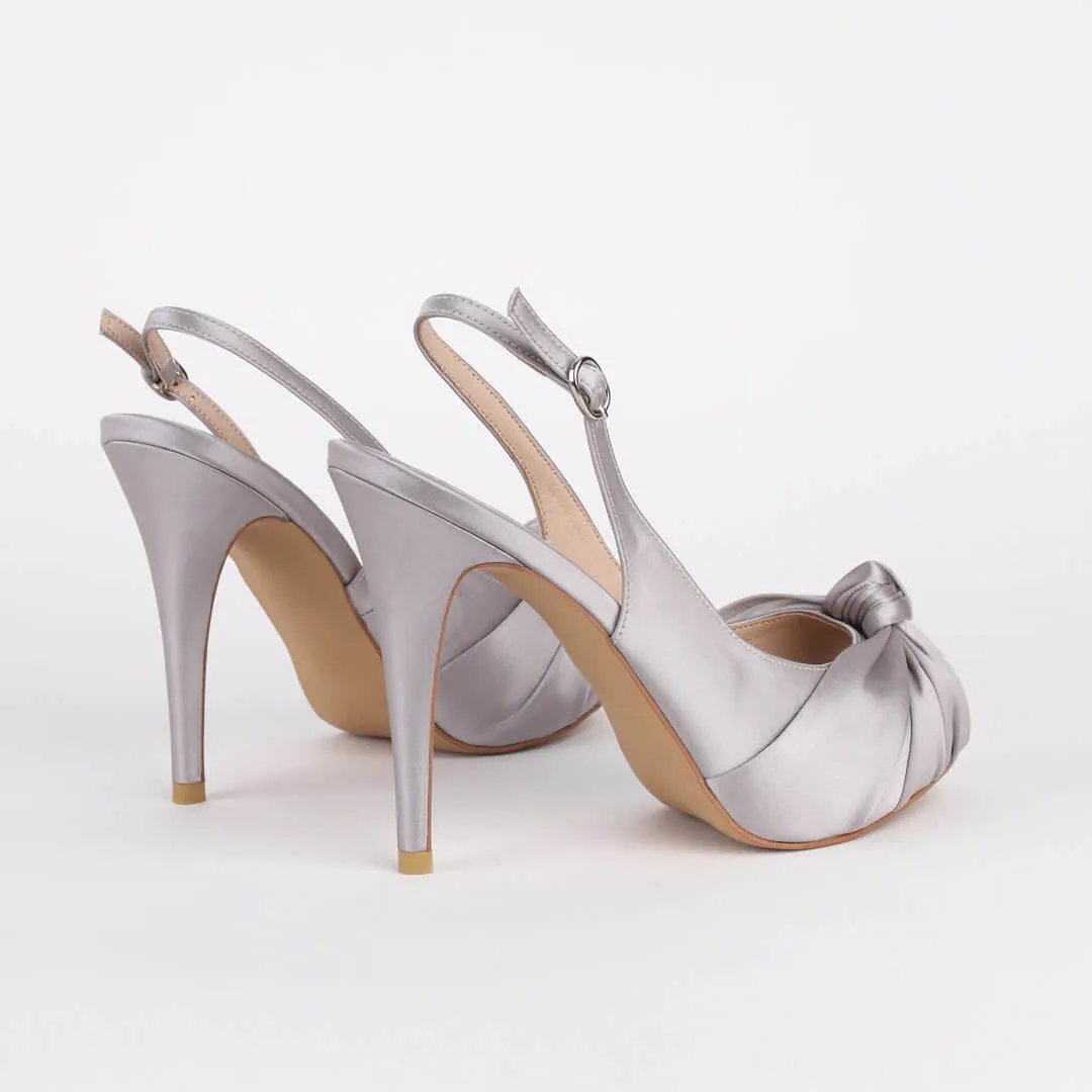 *UK size 1 - TANDY - grey, 9/1cm heels