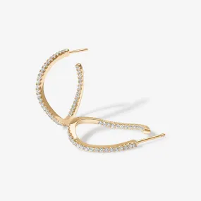 Vanh wave midi hoop earrings