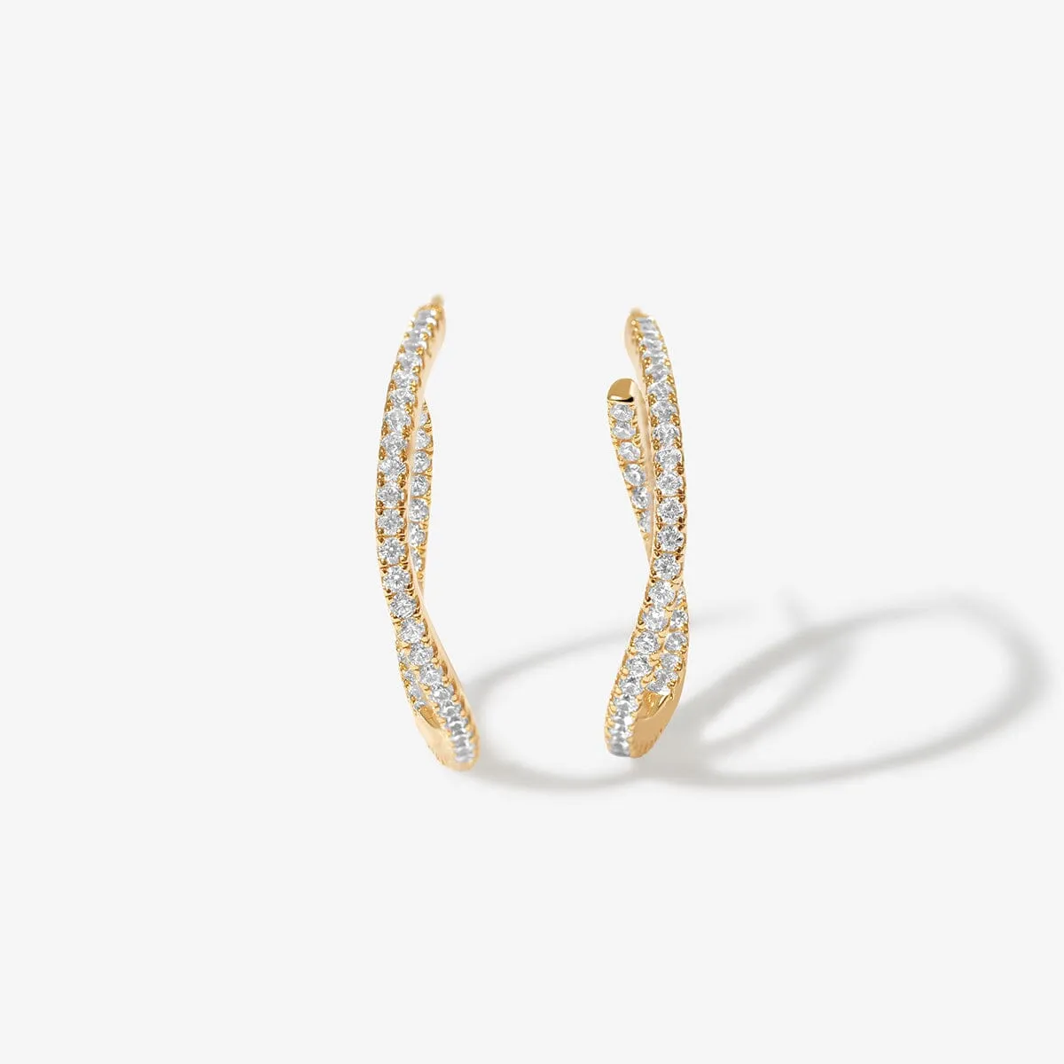 Vanh wave midi hoop earrings