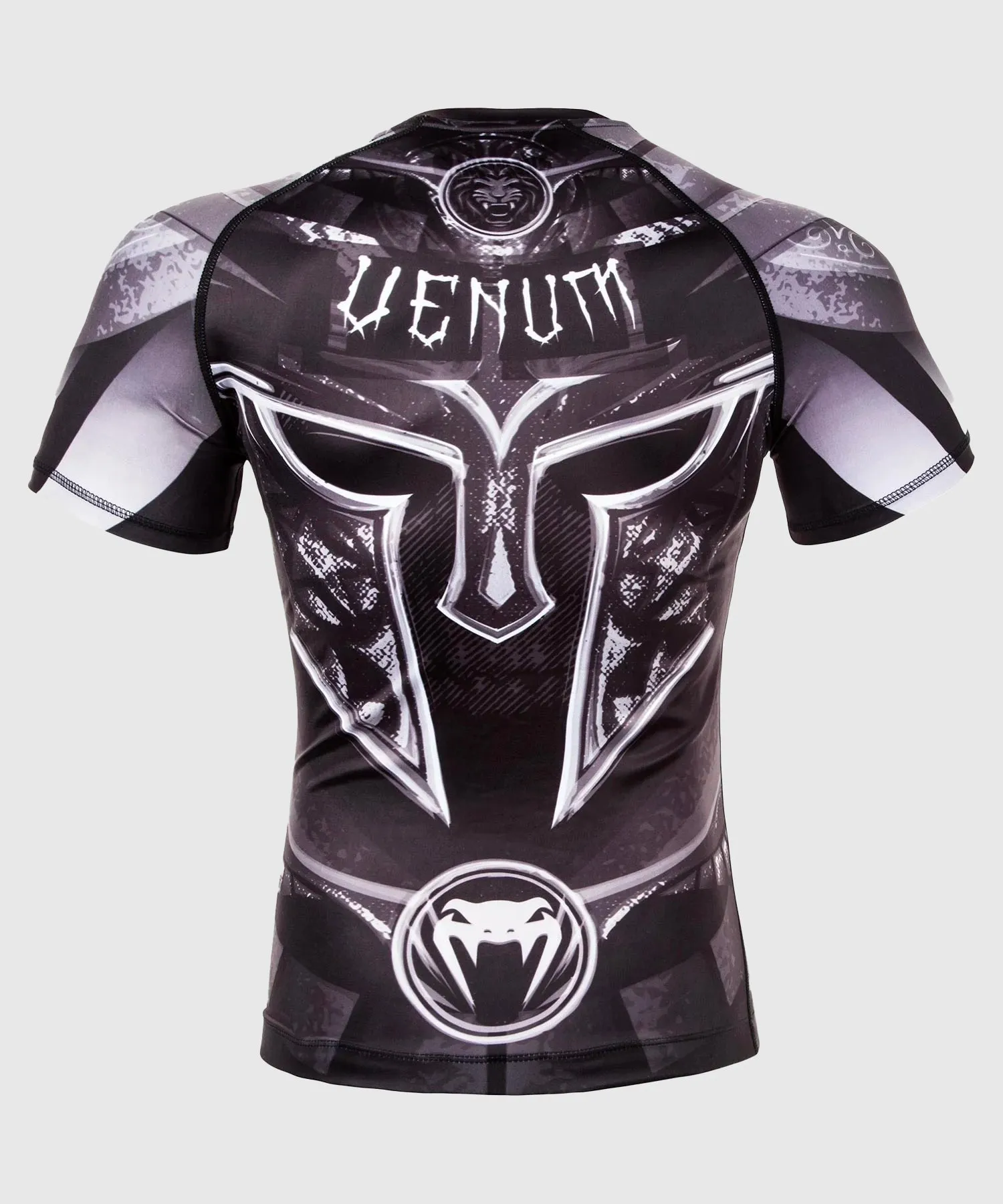 Venum Gladiator 3.0 Rashguard - Black/White - Short Sleeves