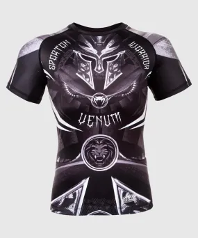 Venum Gladiator 3.0 Rashguard - Black/White - Short Sleeves