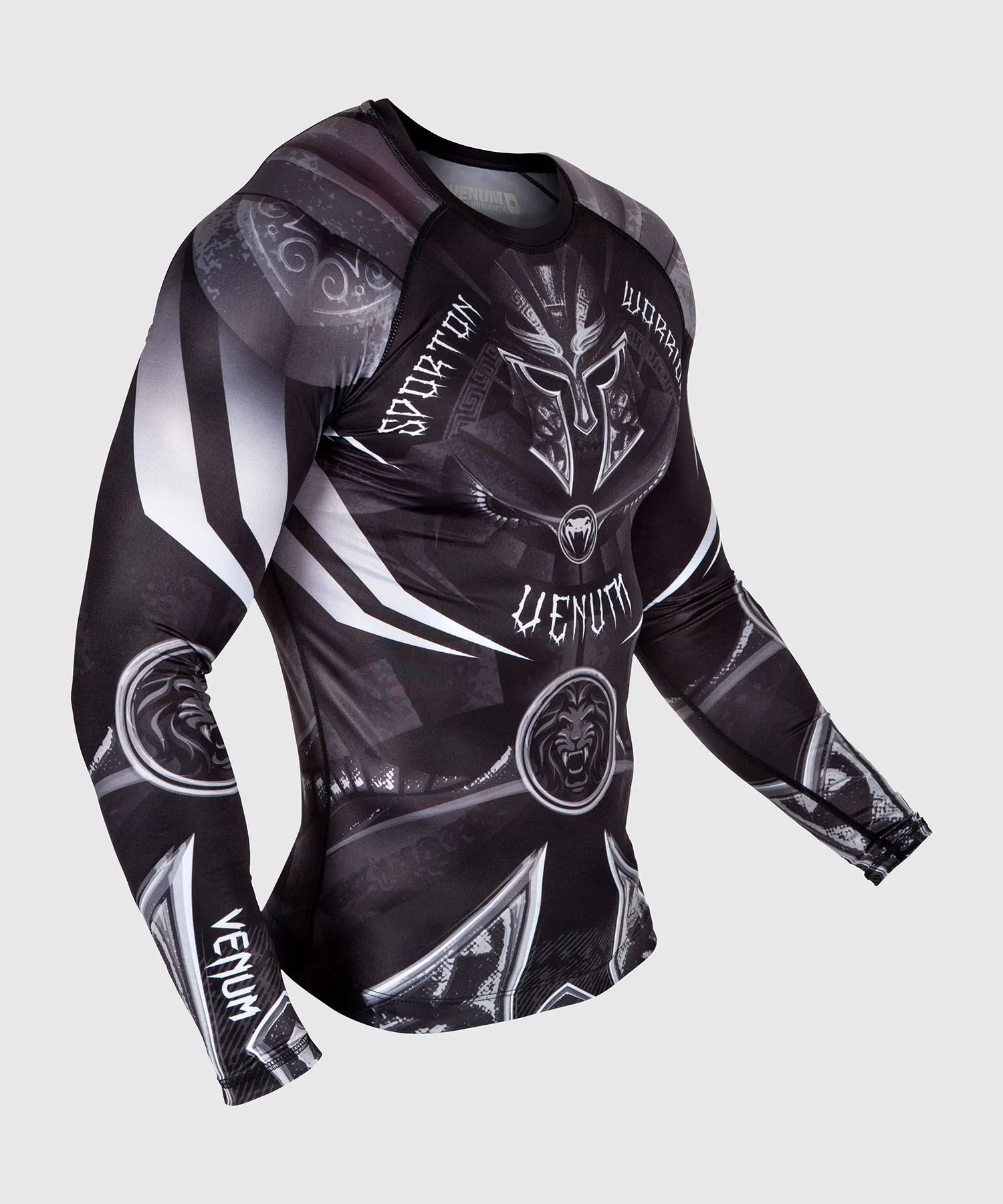 Venum Gladiator 3.0 Rashguard - Long Sleeves - Black/White