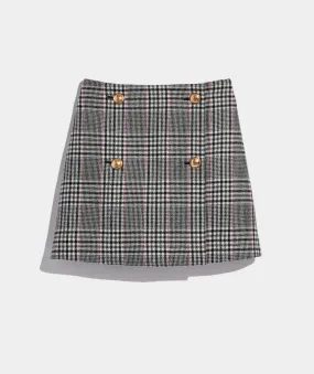 Vineyard Vines Wool Button-Front Mini Skirt