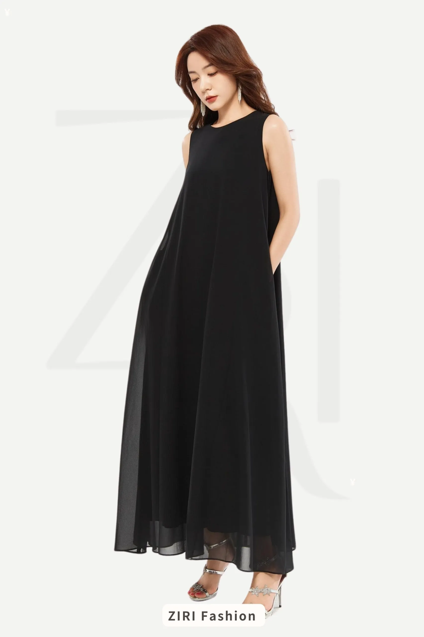 Ziri Trapeze Maxi Dress